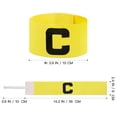 thumbnail image 2 of OULII Elastic Soccer Captain Armband Adjustable Polyester Yellow For Team Identification 1Pcs for Fan Gear, 2 of 8
