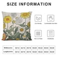 thumbnail image 5 of Yellow Flower Cover for Cushion Throw Pillow, Hand Drawn Style Florals on Twigs Petals Growth Botany Summertime Farmhouse, Living Room &amp; Bedroom Square Accent,Pale Yellow Black, 5 of 5