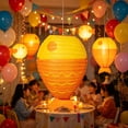 thumbnail image 2 of Fish Shaped Paper Light, Foldable Hanging Decoration for Indoor Outdoor Party, Two-Tone Gradient Print, Reusable Summer Festival Beach Theme Decor, 2 of 6