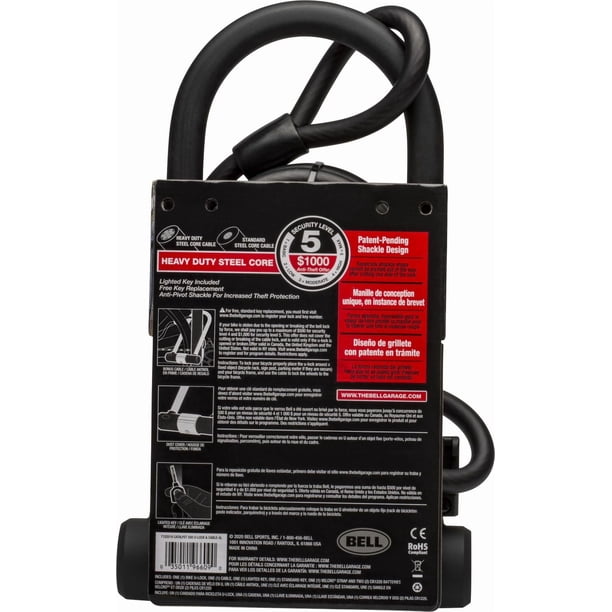 Bell Sports Catalyst 550 U-Lock with Cable - Walmart.ca