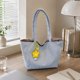 thumbnail image 1 of Bolso tote para mujer, bolso de hombro reutilizable para guardar cosas, ideal para la playa, las , el gimnasio o cualquier picnic. Azul, 1 of 8