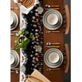thumbnail image 2 of Ldtrchee Black Christmas Table Runner 36 Inches, Xmas Balls White Snowflake Bed Runner Dresser Scarves Tabletop for Indoor Outdoor Parties/Ceremony/Banquet, 13"x 36", 2 of 8