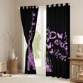 thumbnail image 3 of jejeloiu Purple Butterflies Print Curtains Pack of 2 (42x84 Each),3D Paris Eiffel Tower Curtains Blackout For Girls Teens, 3 of 6