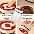 thumbnail image 3 of Frasco para Café Sellado al Vacío, Recipiente Hermético con Tapa Sellada a Presión Contenedor Juego de Tarros de Vidrio con Cucharas Medidoras para Almacer Alimento Especias Grano Azúcar (2pzs 500ml), 3 of 4
