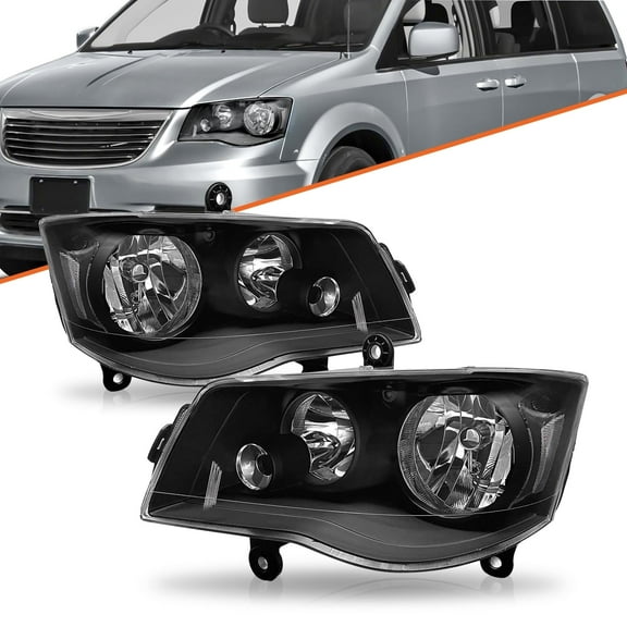 For 11-19 Dodge Grand Caravan Headlamp 08-16 Chrysler Town&Country headlight 2PC