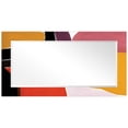 thumbnail image 4 of Empire Art Direct Finale Rectangular Beveled Mirror on Free Floating Printed Tempered Art Glass - Clear - 54" x 28", 4 of 5