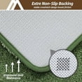 thumbnail image 5 of Toilet Rugs U-Shaped 24"x20",Soft Absorbent Bath Mat with Non-Slip TPR Backing, Machine Washable Shaggy Bath Rug for Toilet,Green, 5 of 7