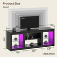 thumbnail image 2 of Bestier LED TV Stand for TVs up to 70", Entertainment Center with Storage Shelves, Black, 2 of 9
