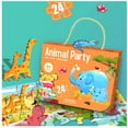 thumbnail image 2 of Montessori Cardboard Puzzle Toys Safe Cardboard Material Jigsaw for Toddler‘s Preschool Activity  24PCS A, 2 of 8