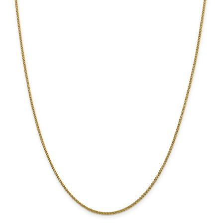 14k Yellow Gold Lobster Claw Closure 1.5mm Wheat Anklet - 2.5 Grams - 10 Inch