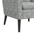 thumbnail image 5 of Homesvale Allyson Mid-Century Modern Small Space Armchair, Gray and Cream Honeycomb Polyester, 5 of 9