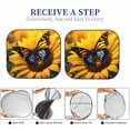 thumbnail image 5 of Kdxio Butterfly On Sunflower Print 2-Piece Sun Shade Front Windshield - Foldable Car Front Window Sunshades for Most Sedans SUV Truck, 5 of 5