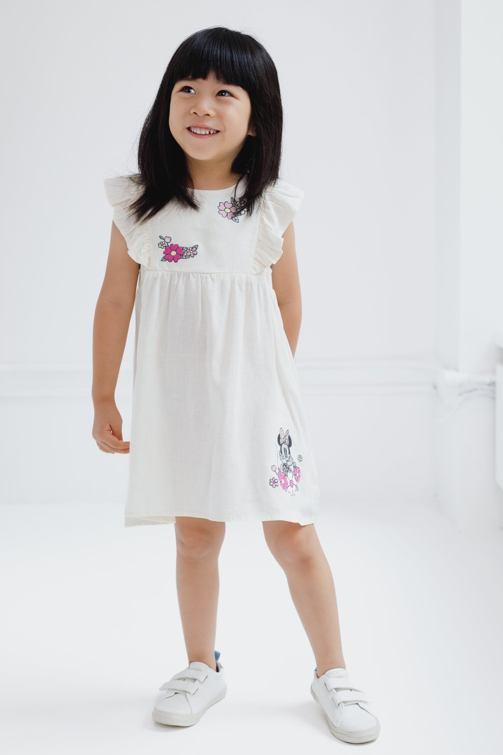 Disney Minnie Mouse Linen Matching Family Dress Toddler to Little Kid
