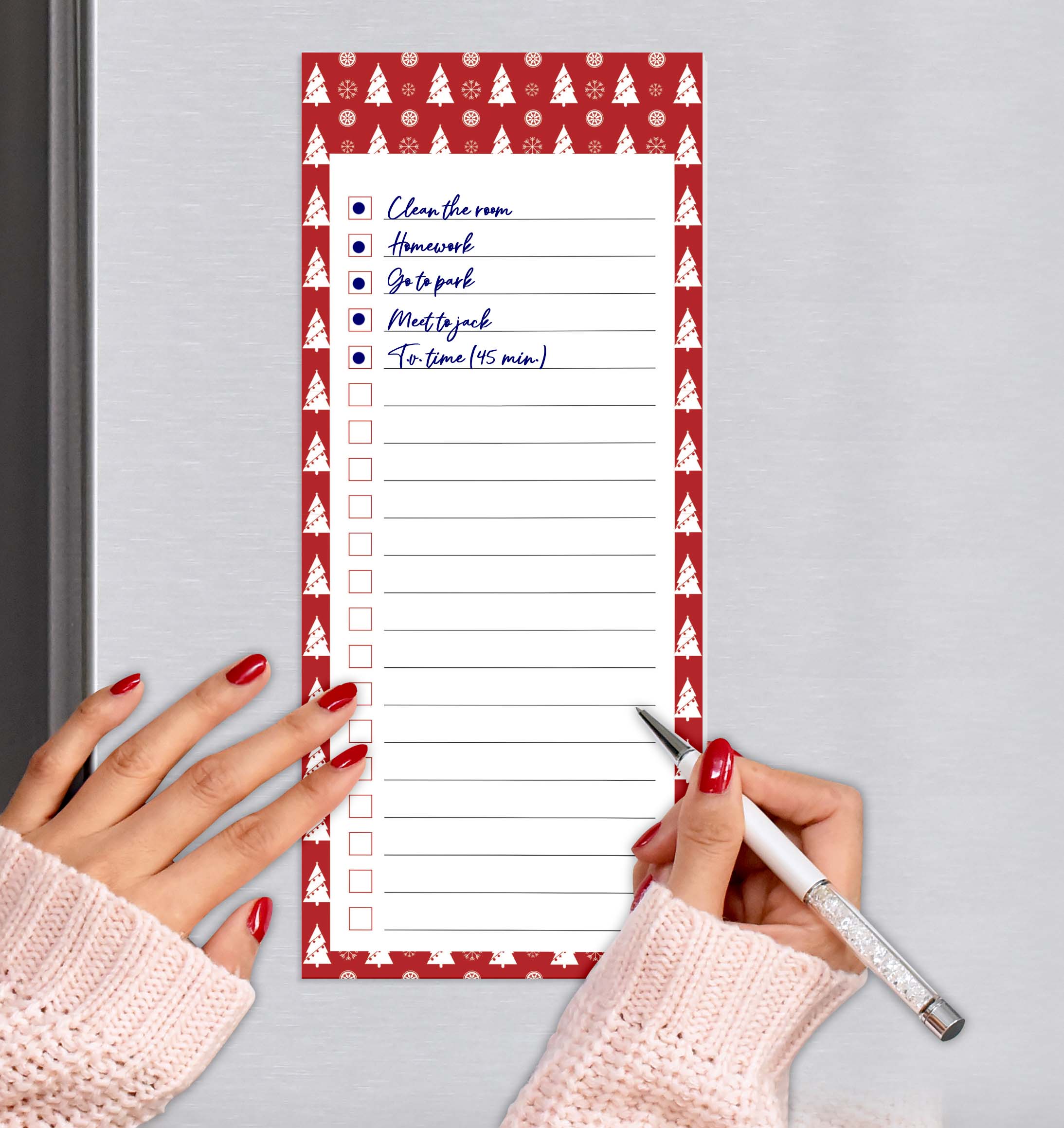 Inkdotpot Pack of 3 Magnetic Fridge To-Do List Notepads- Magnetic Memo Pads For Refrigerator-(50 Sheets Each)-S8