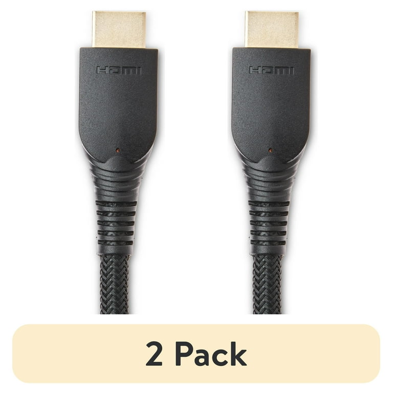 onn 4 ft Premium HDMI Cable 2-Pack, Black photo 1