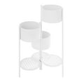 thumbnail image 6 of Corner Plant Stand, 3 Tier Foldable Corner Shelf, Metal Flower Display Stand for Balcony Living Room Office Decor, No Assembly (White), 6 of 15