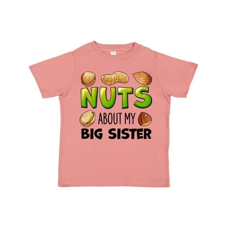 

Inktastic Nuts About My Big Sister Peanut Almond Pistachio Gift Toddler Boy or Toddler Girl T-Shirt