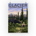 thumbnail image 2 of Glacier National Park, Montana, Moose and Calf (12x18 Wall Art Poster, Room Decor), 2 of 3