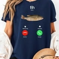thumbnail image 3 of Fih Calling Remind Me Message Decline Accept Phone Call Fish T-Shirt, Men's And Women's Graphic Tee 100% Cotton by TBun, Full Sizes S-5XL, 3 of 5