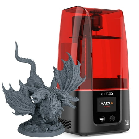 ELEGOO Mars 4 Resin 3D Printer, 7-Inch 9K Mono LCD, 6.04x3.06x6.89 inch Build Volume