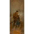 thumbnail image 2 of Fritz von Uhde 10x18 Gold Ornate Wood Frame and Double Matted Museum Art Print Titled - Heavy Passage (After 1890), 2 of 4