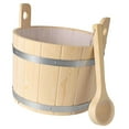 thumbnail image 2 of figatia 17L Wood Sauna Bucket and Ladle Bath Supplies Tub Barrel Bath Multipurpose Home with Handles Sauna SPA Steaming Bathroom Tool, 2 of 8
