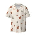 thumbnail image 5 of Daiia Cute Squirrel Men's Linen Shirts Short Sleeve Casual Shirts Button Down Shirt for Men Beach Summer Wedding Shirt-3X-Large, 5 of 6