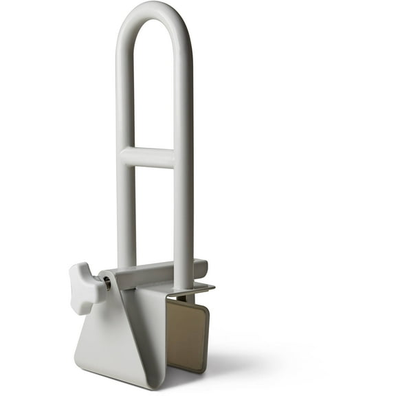 Medline Bath Tub Support Bar, Rail Grips Bathtubs Up To 6" Wide, 250 lb Weight Capacity, White