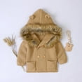 thumbnail image 2 of Lindreshi Boys Winter Coat Clearance Toddler Baby Boy Girl Color Sweater Hooded Knit Faux Collar Tops Warm Coat, 2 of 9