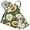 Avocado and Daisy, variant on Avocado and Daisy 5 Pcs Kitchen Set Heat Resistant Oven Mitts and Non-Slip Pot Holders with Adjustable Cooking Apron