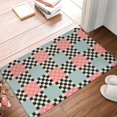 thumbnail image 4 of Rateoe Colorful Checkered Pattern Flannel Door Mat Indoor Outdoor Entrance, Waterproof All-Weather Doormat,Fade Resistant, Low Profile Entryway Mat 16x24in, 4 of 7