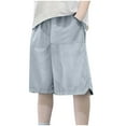 thumbnail image 3 of Cethrio Boys Athletic Shorts, Casual Loose Knee Length 2025 Summer Shorts Gray Size 8-9 T, 3 of 5