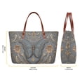 thumbnail image 5 of ZUXONGSY Leather Sunflower Butterfly Print Tote Bag with Large Capacity Makeup Bag Purse for Women PU Leather Top Handle Satchel Set with Fashion Travel Toiletry Bag Money Organizers for Travel, 5 of 5