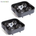 thumbnail image 2 of BadPiggies 2 Pack Silicone ICE Ball Maker Set with Funnel Sphere Tray Round Cube Molds For Whiskey Cocktails Party (4 Sphere Mold), 2 of 9