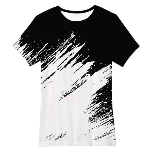 WhouRiu Boys Fashion Tie Dye Graphic Tees Kids Short Sleeve Crew Neck Tshirt Comfortable Cute Casual Summer T Shirts,12-13 Years