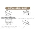 thumbnail image 2 of 59" Acrylic Freestanding Bathtub, Stand Alone Soaking Tub, Glossy White Acrylic, Toe-tap Chrome Drain, cUPC Certified, 2 of 10
