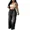 Black, variant on CHICME Jeans for Women Rhinestone High Waist Wide Leg Casual Boyfriend Denim Pants with Matching Sparkly Belt Blue-S