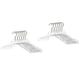 thumbnail image 1 of 10 Pcs Clear Clothes Hangers With Gold Hook, Transparent Shirts Dress Coat Hanger With Notches For, 1 of 5