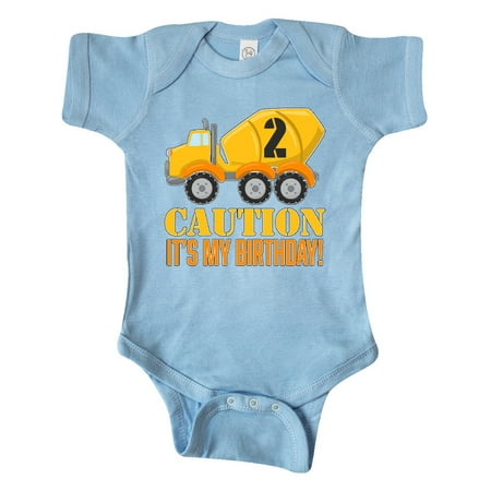 

Inktastic 2nd birthday construction truck cement mixer - 2 years old Gift Baby Boy or Baby Girl Bodysuit