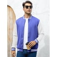 thumbnail image 5 of Colsmile Mens Varsity Jacket Lightweight Outerwear Jacket Causal Waffle Letterman Bomber Jackets Baseball Coat, 5 of 7