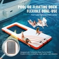 thumbnail image 3 of KFFKFF Blow-Up Floating Station, Dimensions of 15x6.5FT, Comes with 4*6FT Trampoline Mesh Pool, Anti-Slip Water Mat Floating Platform, Includes Carry Bag & Removable Staircase, Ideal for Poolside, 3 of 9