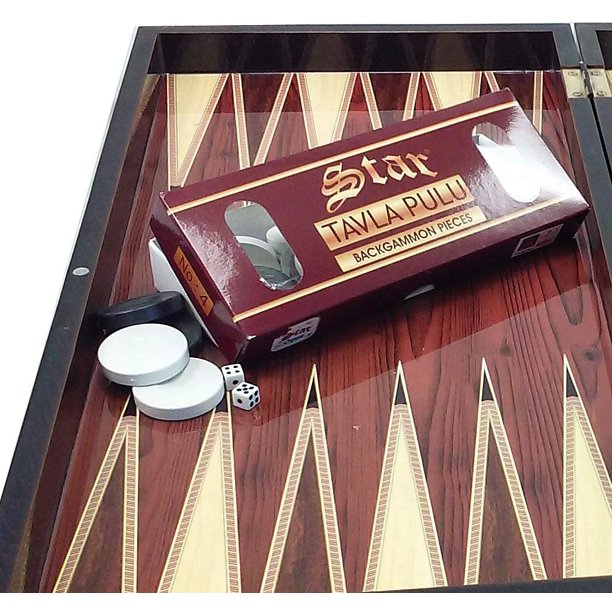 LaModaHome The 19'' Turkish"Cafe" Backgammon Board Game Set Walmart
