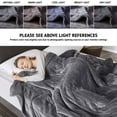 thumbnail image 2 of Beautyrest Microlight to Sherpa Reversible Electric Blanket Throw, Adjustable Multi-Level Heat Setting Controller Cozy Living Room Couch, Sofa, Bed, Full, Grey, 2 of 2