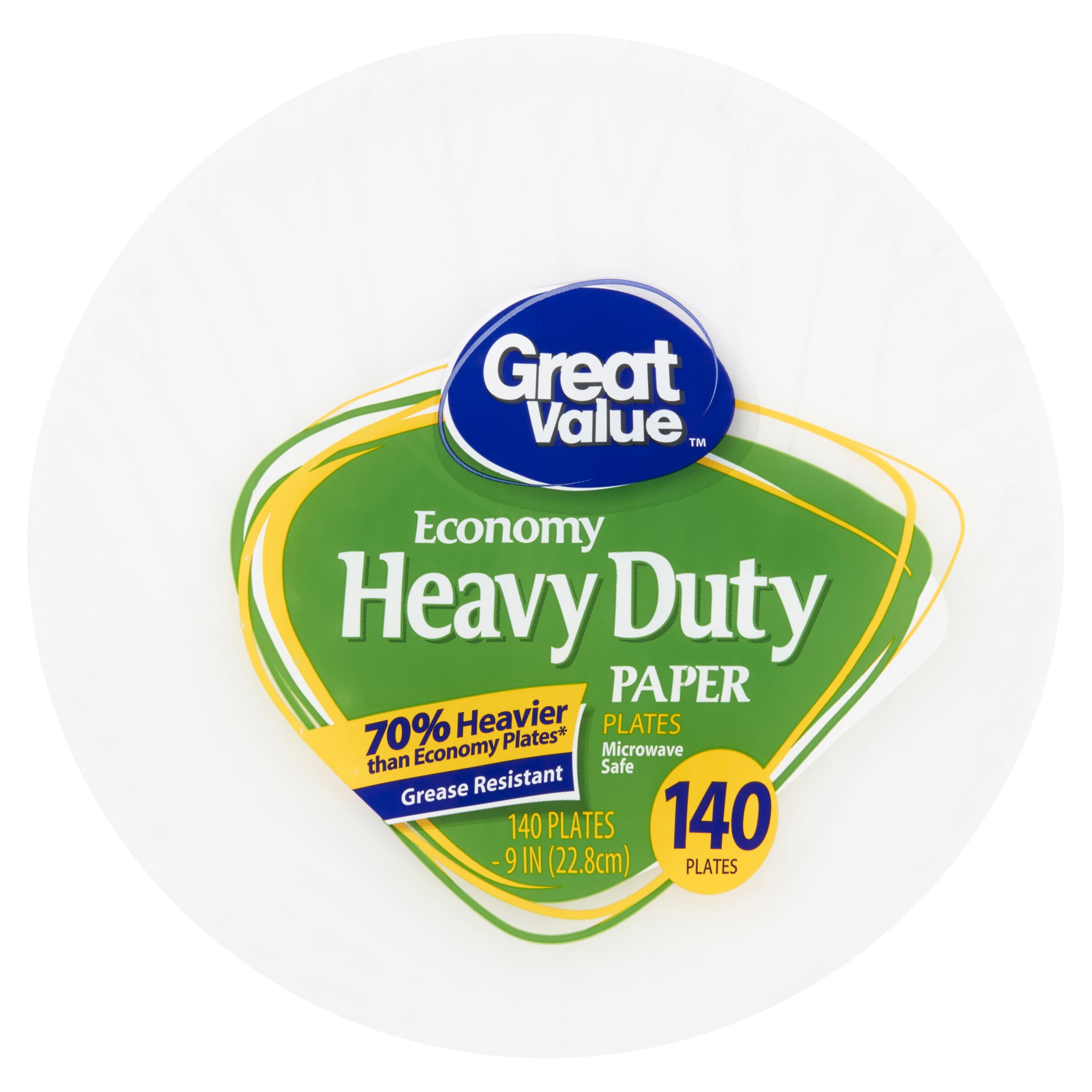 Great Value Economy Heavy Duty Paper Plates 9 140 Count