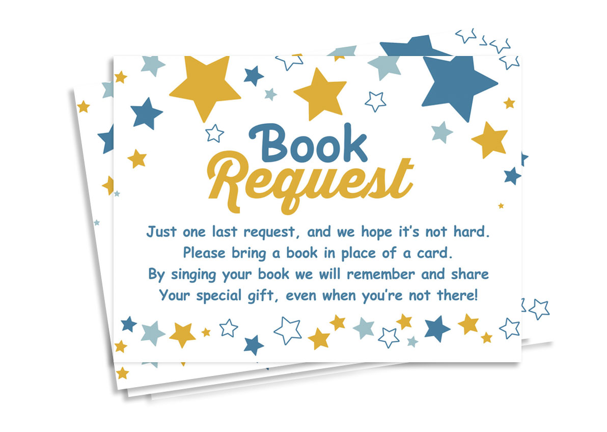 Inkdotpot 30Gender Neutral Twinkle Twinkle Little Star Baby Shower Book Request Cards Bring A Book Instead Of A Card Baby Shower Invitations Inserts Games