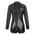 thumbnail image 2 of iEFiEL Girls Sparkling Sequins Mesh Patchwork Dance Leotard Jumpsuit,Sizes 6-14, 2 of 5
