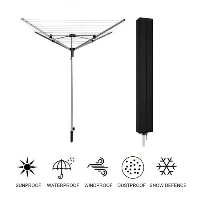 Rotary Outdoor Umbrella Drying Rack Cover Weather Resistant Material