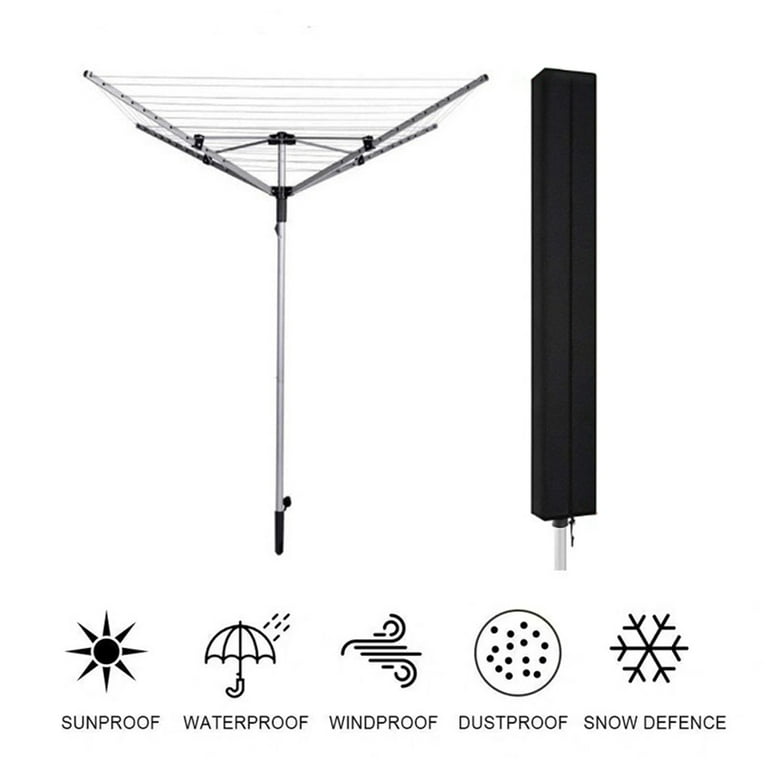 Rotary Outdoor Umbrella Drying Rack Cover Weather Resistant