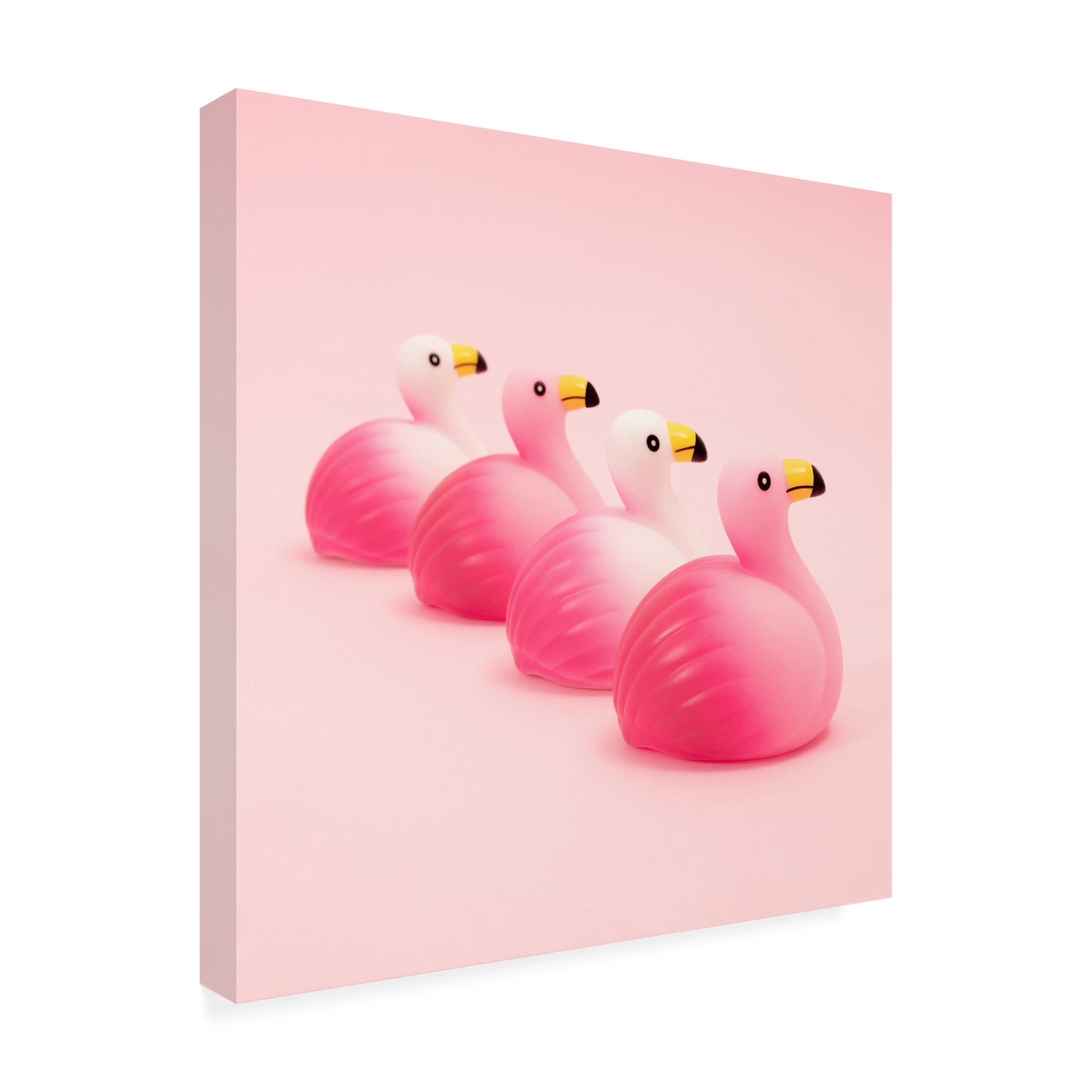Canvas Wall Art - Julia Ramiro 'Flamencos.3' Wall Art for Living Room, Bedroom, or Office Décor by Trademark Fine Art - 35 x 35 Inches