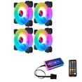 thumbnail image 1 of Ventilador De Chasis Rgb Ajustable Ventilador Chasis Luminoso De Marco Completo Con Controlador Control Remoto Cojinete Hidráulico Para Pc Computadora De Escritorio Guardurnaity EL013942-04, 1 of 6